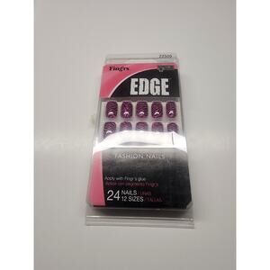 Fing'rs Press On Nails At Home Manicure Kit Pink Black Animal Print Square Nails